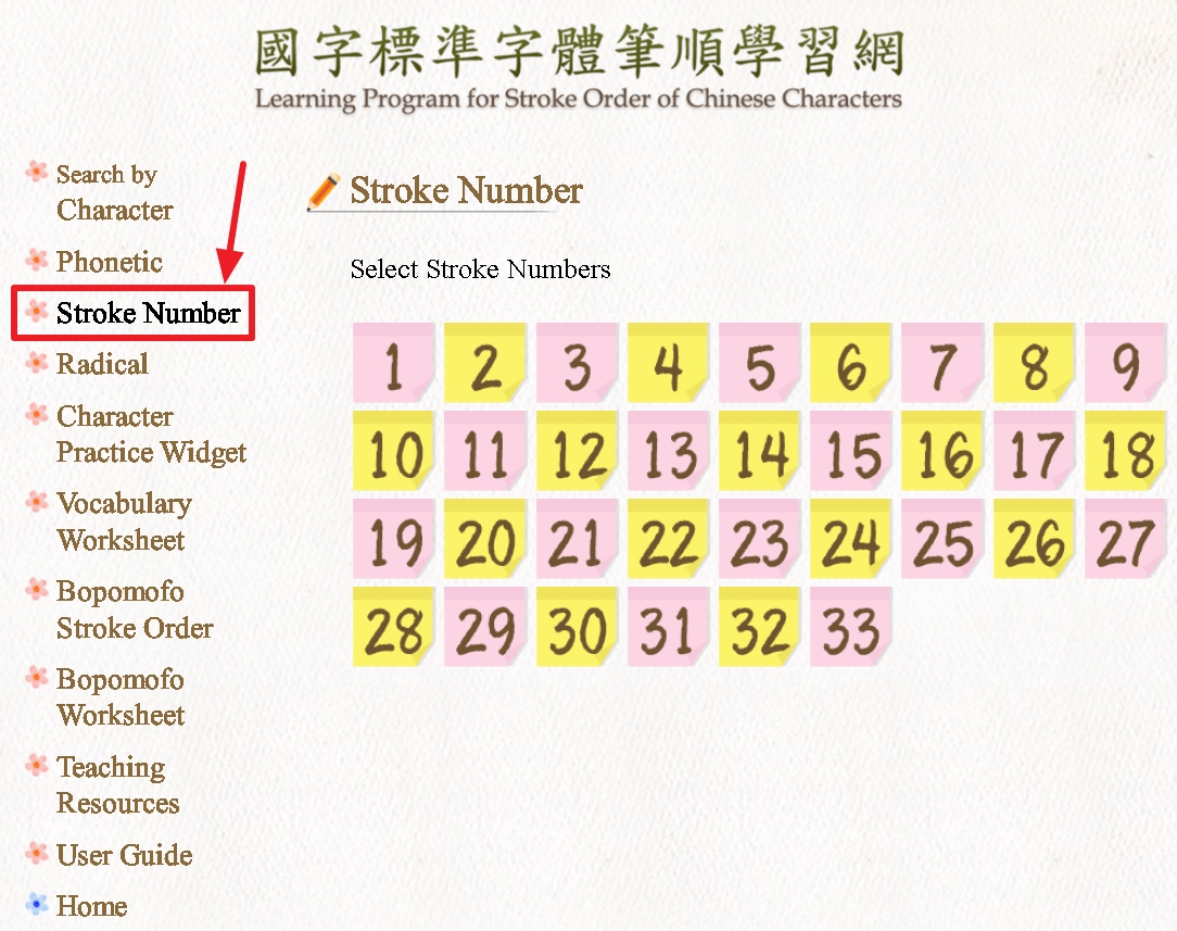 英文版-stroke number內頁選單